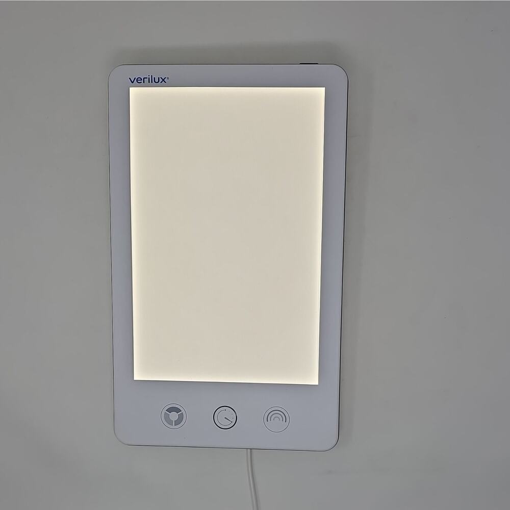 Verilux HappyLight VT03 White Light Therapy Lamp w/ Timer, Wall Mount, Adapter - Picture 3 of 5